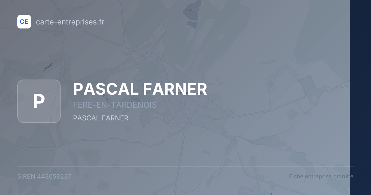 PASCAL FARNER — 448658237 — fiche entreprise