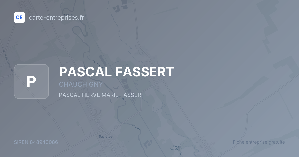 PASCAL FASSERT — 848940086 — fiche entreprise