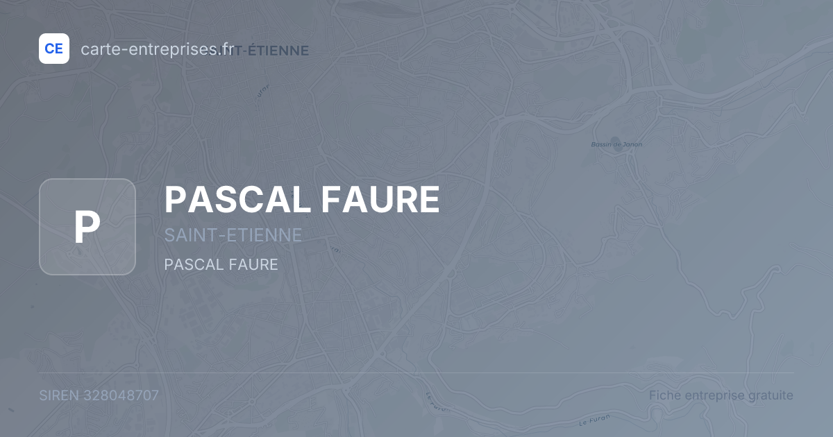 PASCAL FAURE — 328048707 — fiche entreprise