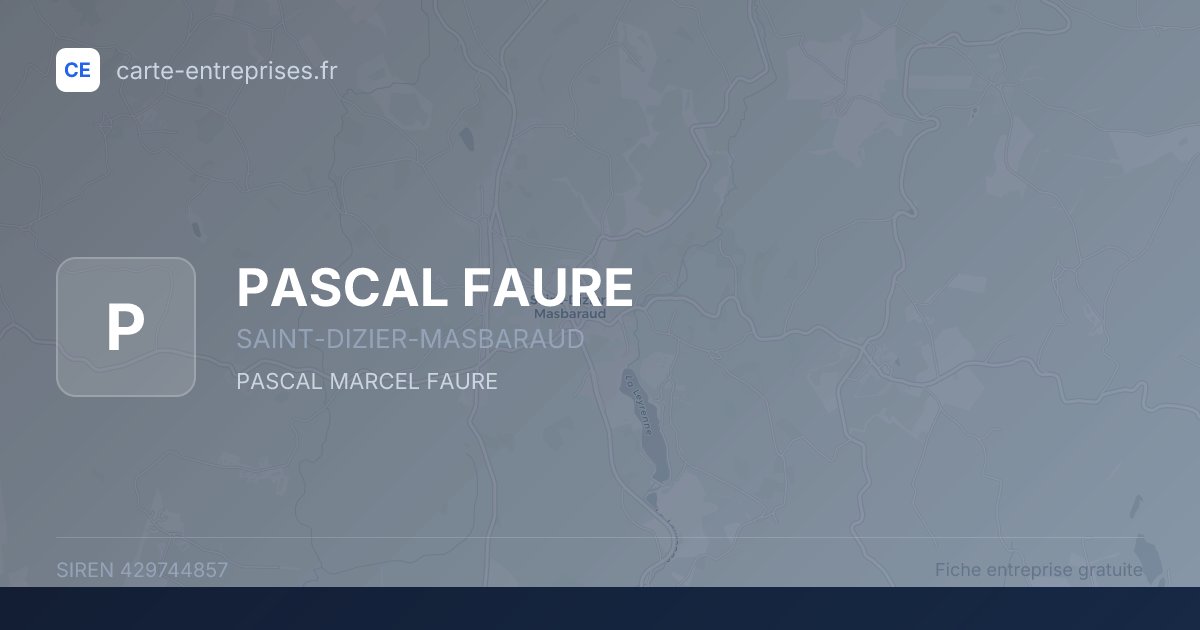 PASCAL FAURE — 429744857 — fiche entreprise
