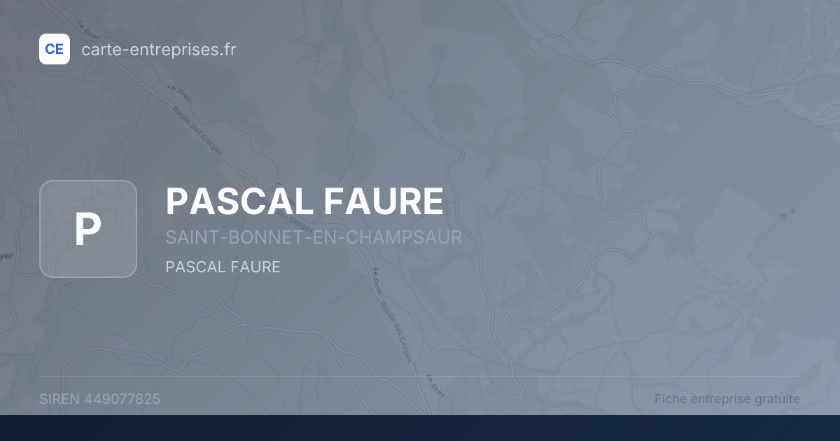 PASCAL FAURE — 449077825 — fiche entreprise