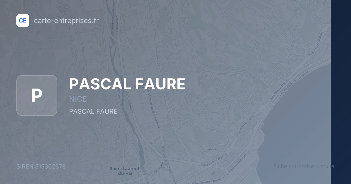 PASCAL FAURE — 815362678 — fiche entreprise