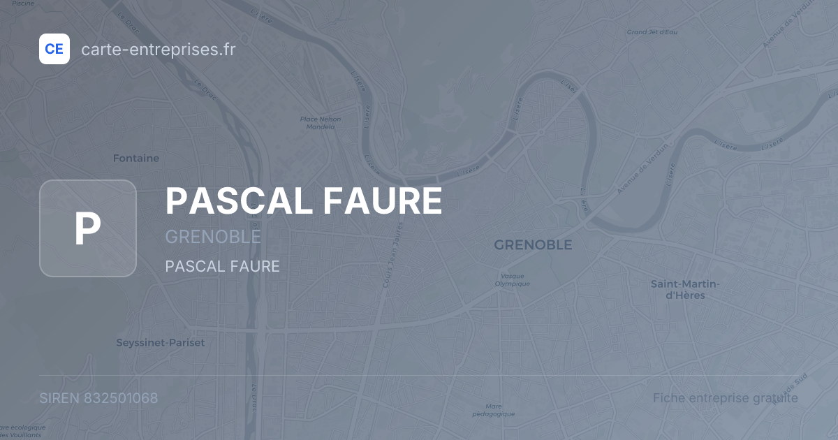 PASCAL FAURE — 832501068 — fiche entreprise