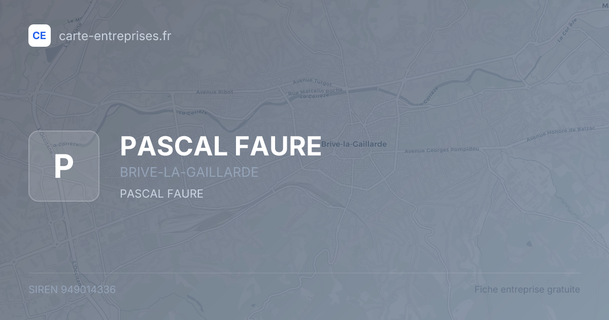 PASCAL FAURE — 949014336 — fiche entreprise