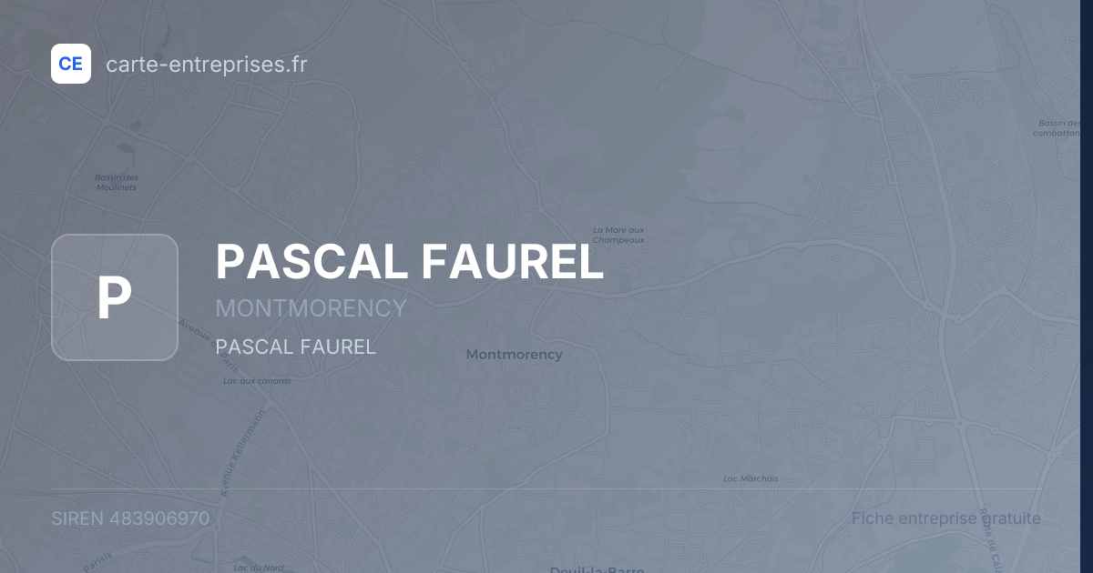 PASCAL FAUREL — 483906970 — fiche entreprise
