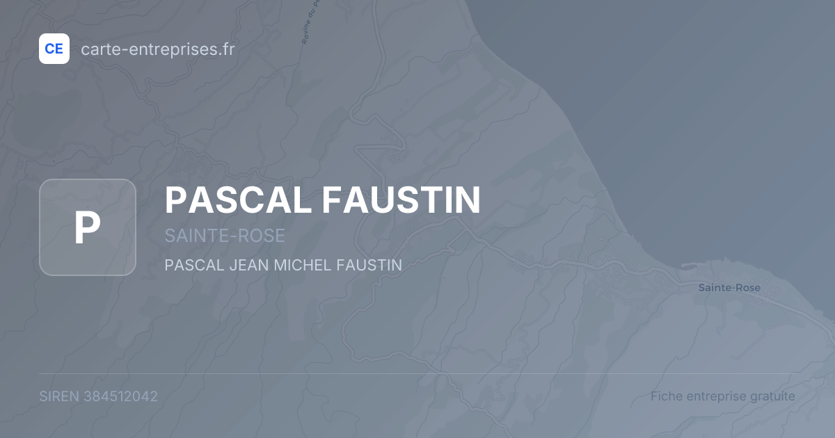 PASCAL FAUSTIN — 384512042 — fiche entreprise