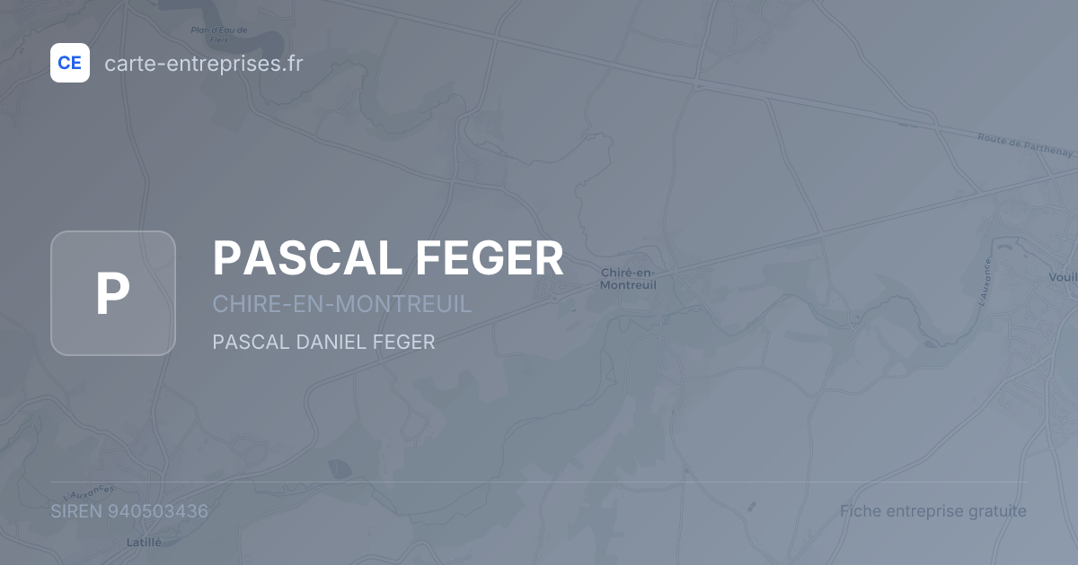 PASCAL FEGER — 940503436 — fiche entreprise