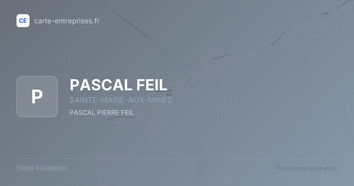 PASCAL FEIL — 439488610 — fiche entreprise