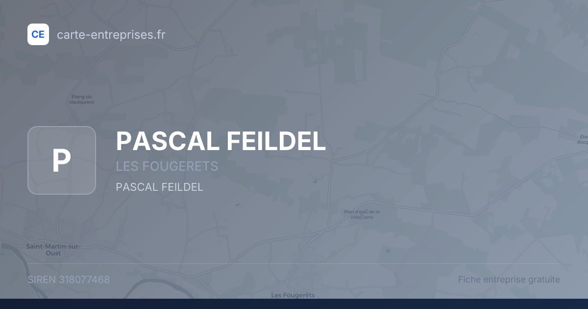 PASCAL FEILDEL — 318077468 — fiche entreprise
