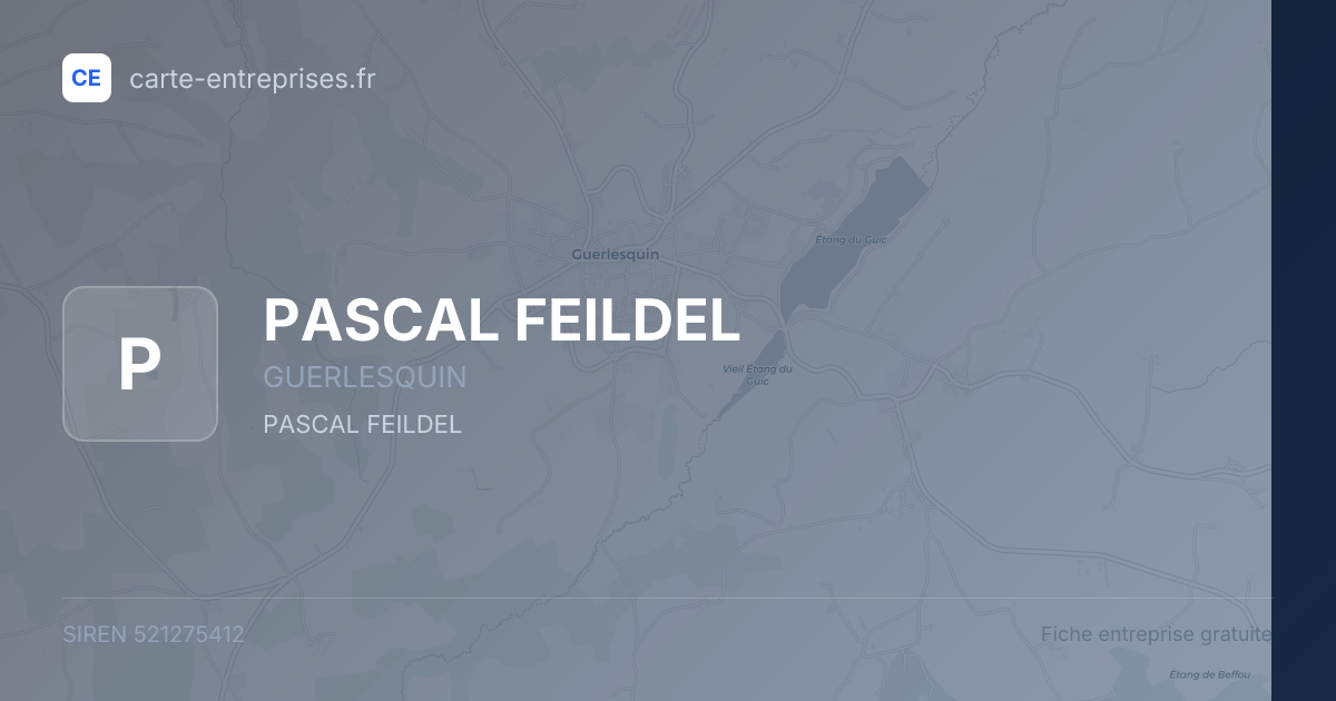 PASCAL FEILDEL — 521275412 — fiche entreprise