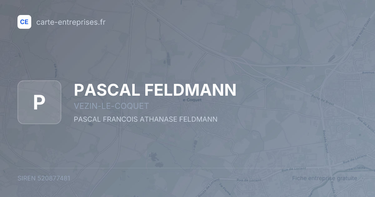 PASCAL FELDMANN — 520877481 — fiche entreprise