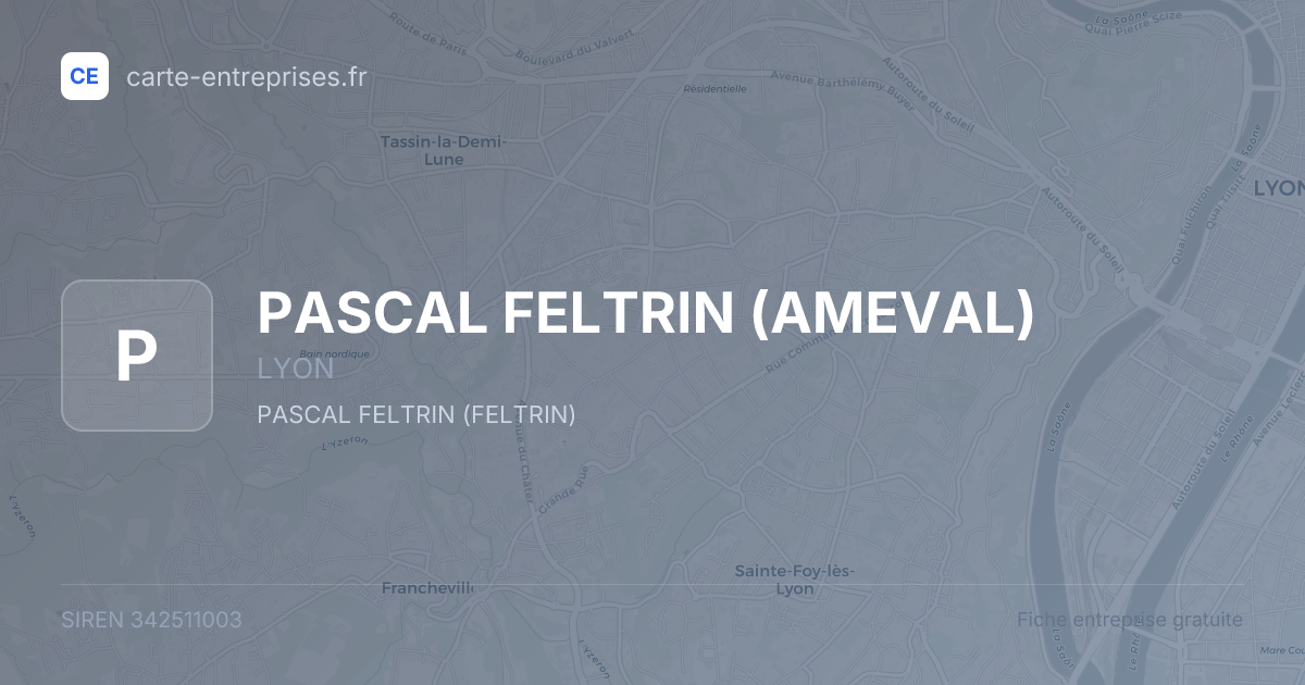 PASCAL FELTRIN (AMEVAL) — 342511003 — fiche entreprise