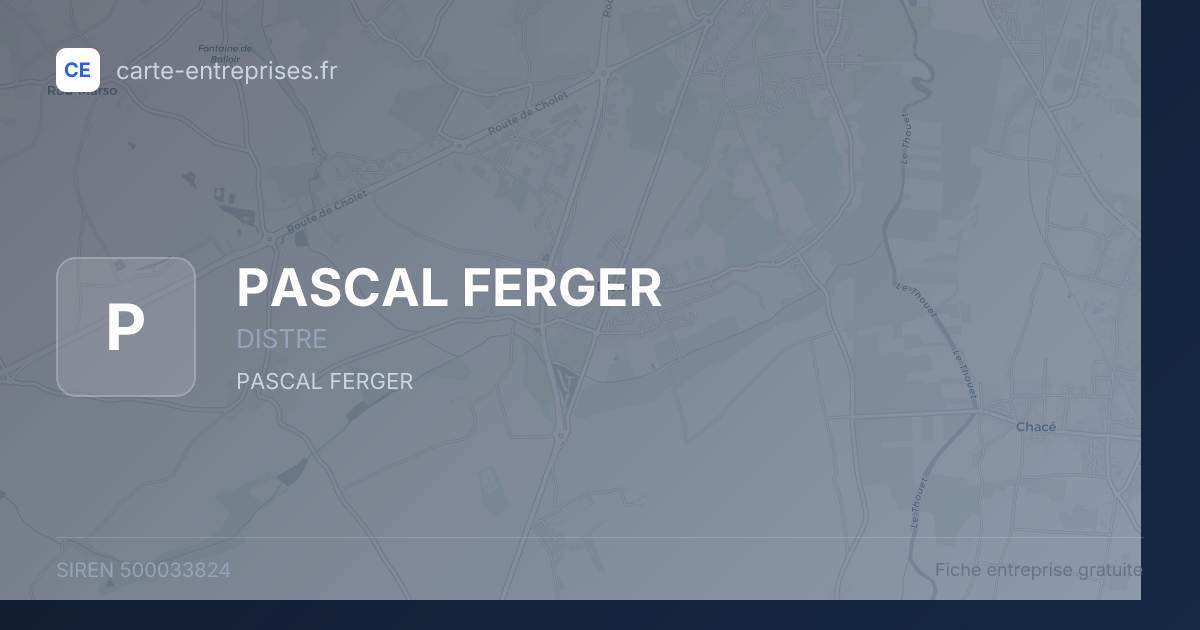 PASCAL FERGER — 500033824 — fiche entreprise