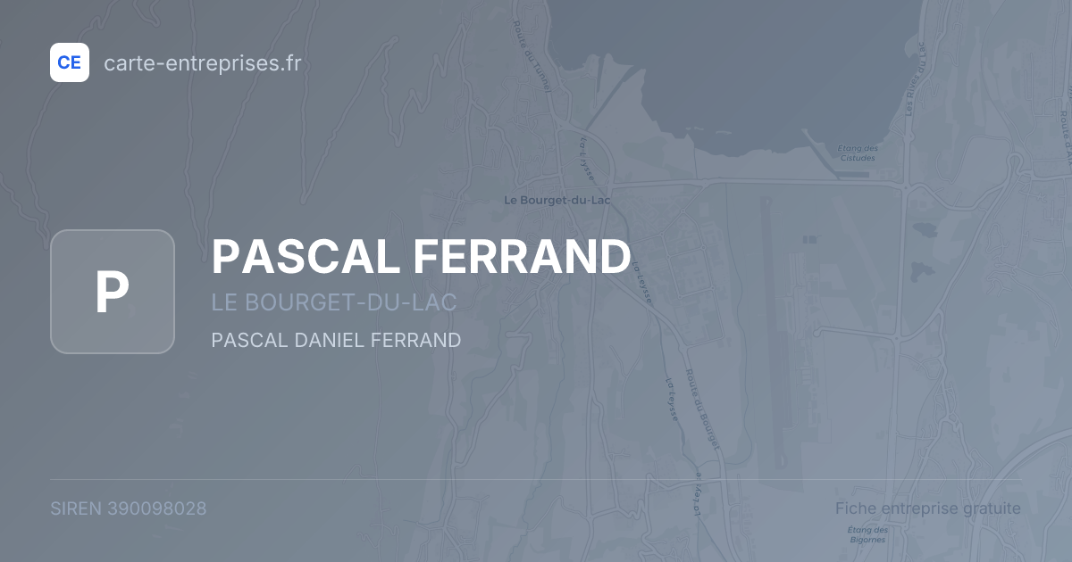 PASCAL FERRAND — 390098028 — fiche entreprise