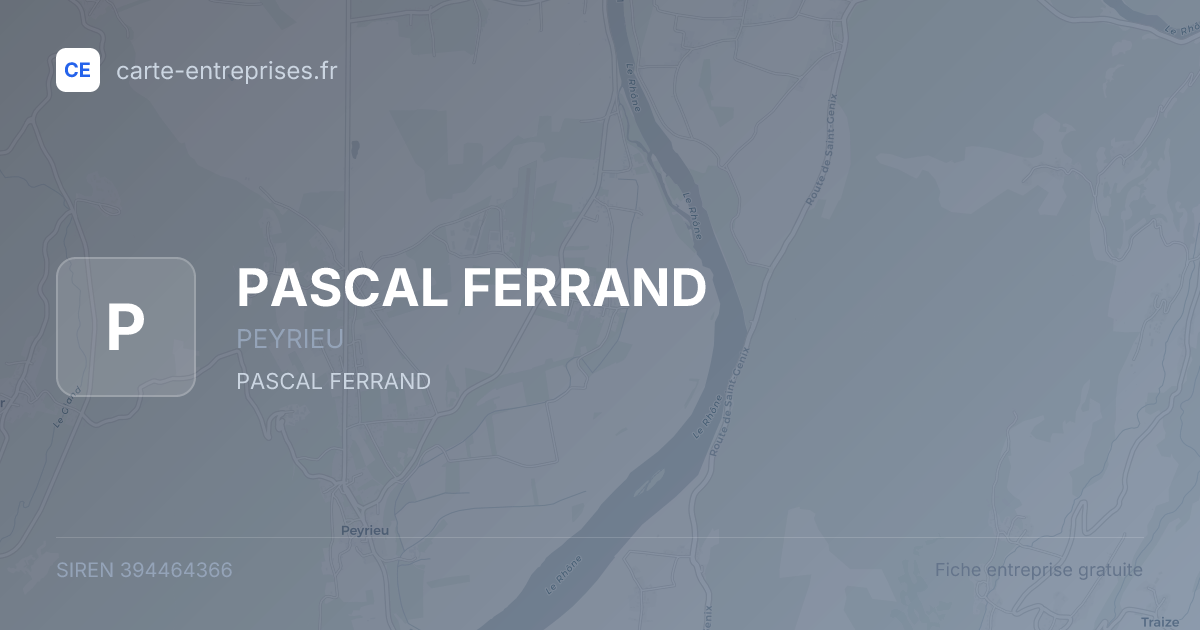 PASCAL FERRAND — 394464366 — fiche entreprise
