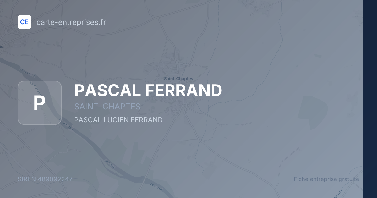 PASCAL FERRAND — 489092247 — fiche entreprise