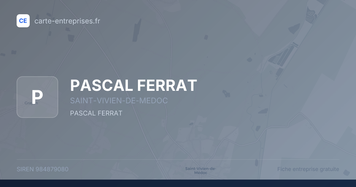 PASCAL FERRAT — 984879080 — fiche entreprise