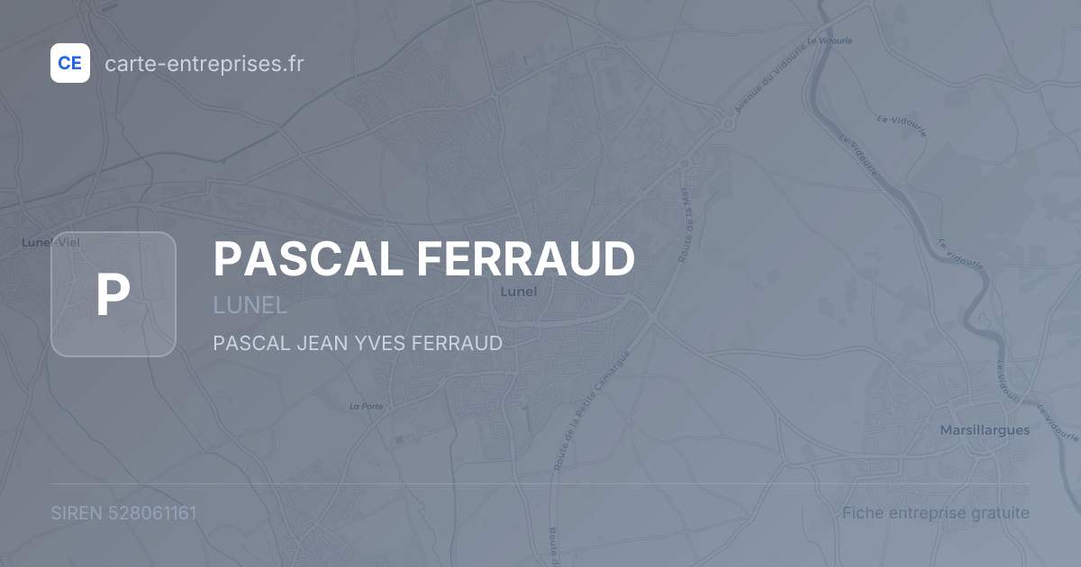 PASCAL FERRAUD — 528061161 — fiche entreprise