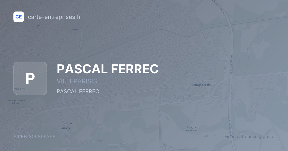 PASCAL FERREC — 809899396 — fiche entreprise