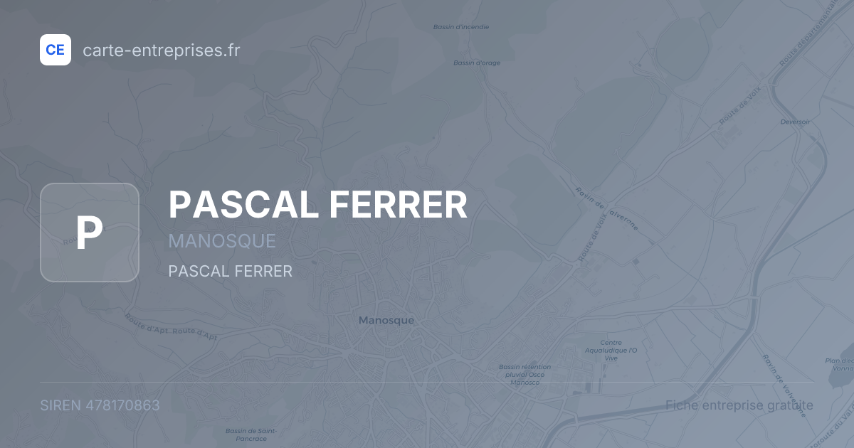 PASCAL FERRER — 478170863 — fiche entreprise