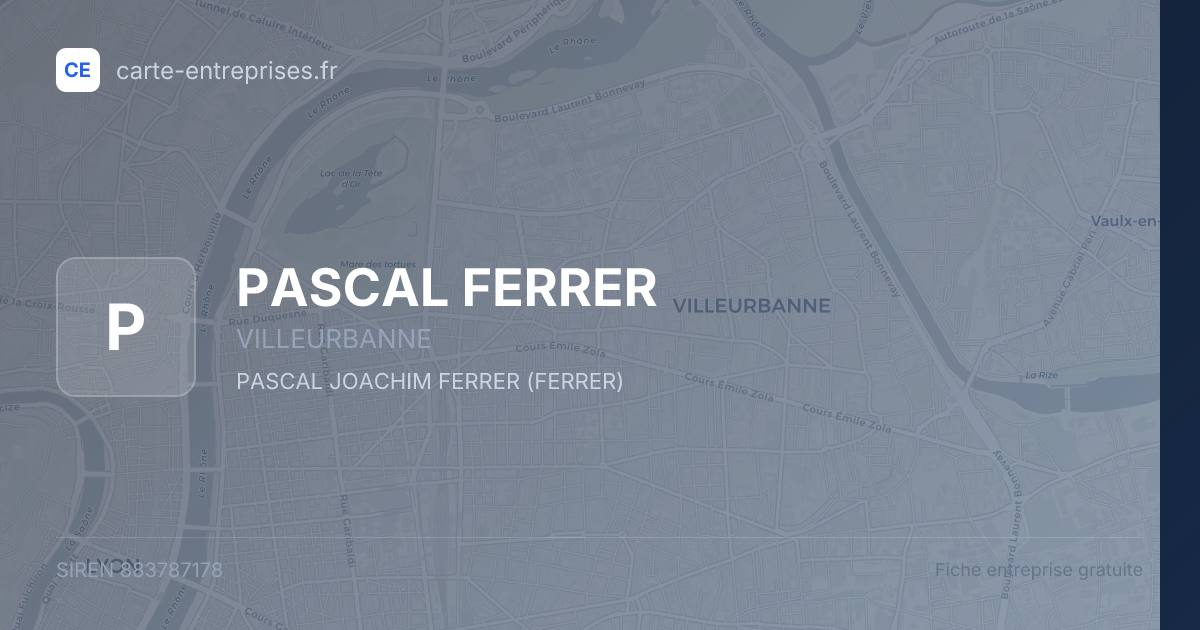 PASCAL FERRER — 883787178 — fiche entreprise
