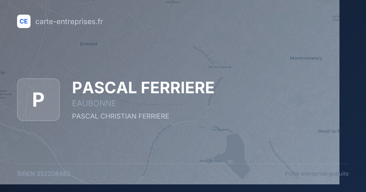 PASCAL FERRIERE — 352208482 — fiche entreprise