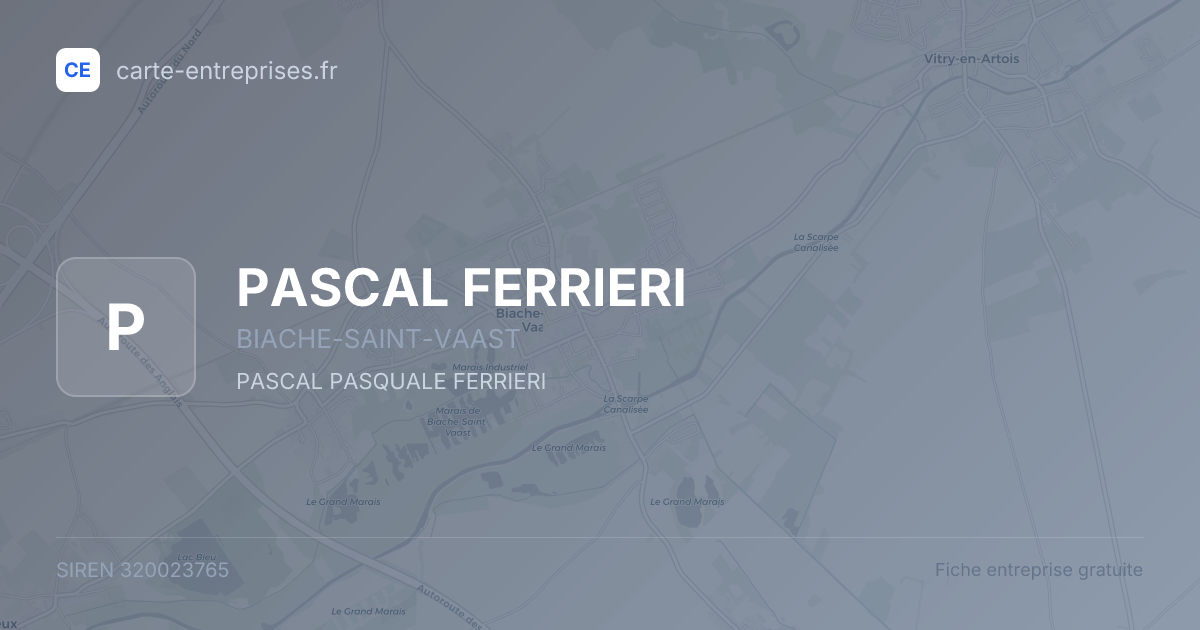 PASCAL FERRIERI — 320023765 — fiche entreprise