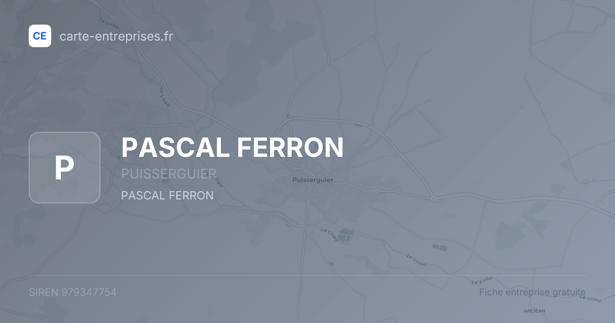 PASCAL FERRON — 979347754 — fiche entreprise