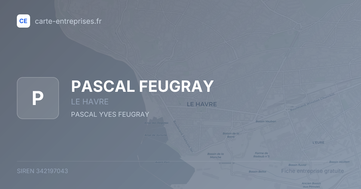 PASCAL FEUGRAY — 342197043 — fiche entreprise