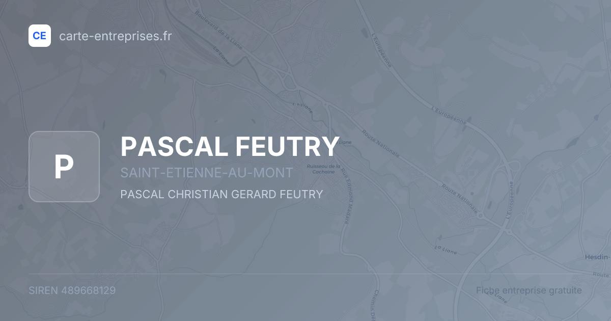 PASCAL FEUTRY — 489668129 — fiche entreprise