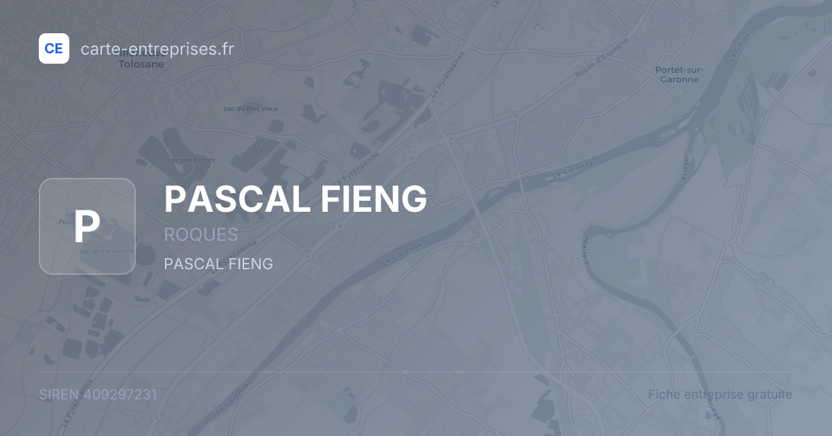 PASCAL FIENG — 409297231 — fiche entreprise