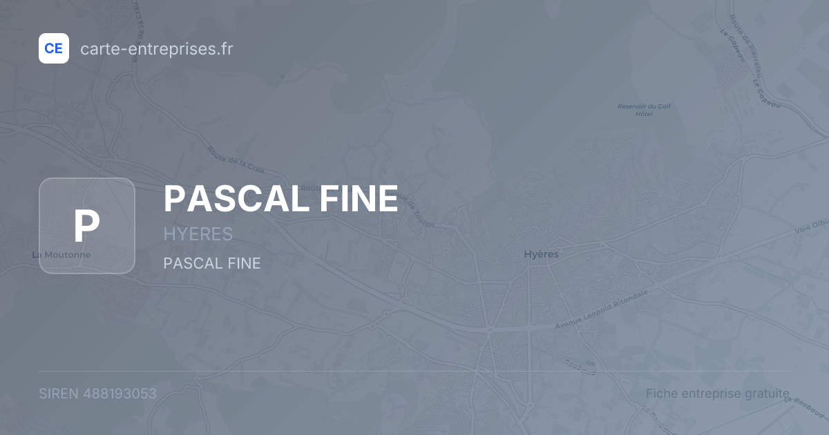PASCAL FINE — 488193053 — fiche entreprise