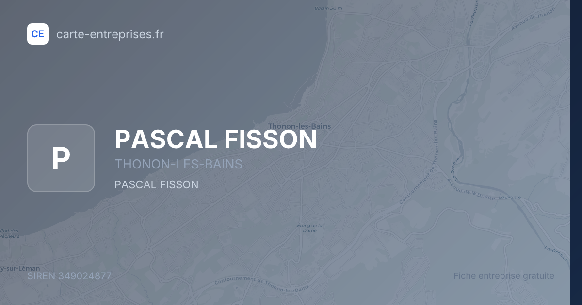 PASCAL FISSON — 349024877 — fiche entreprise