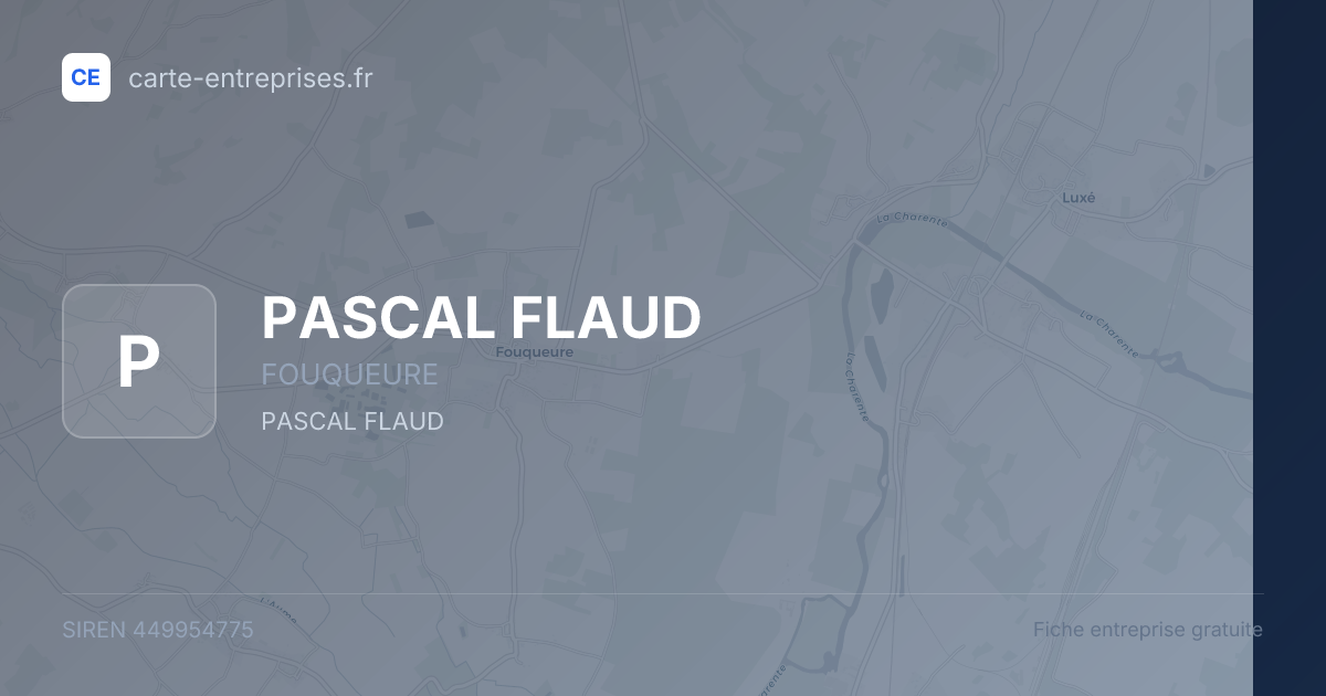 PASCAL FLAUD — 449954775 — fiche entreprise