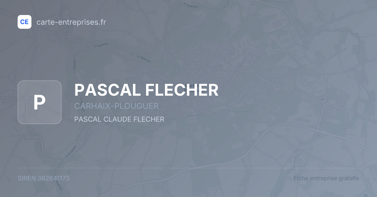 PASCAL FLECHER — 382641173 — fiche entreprise