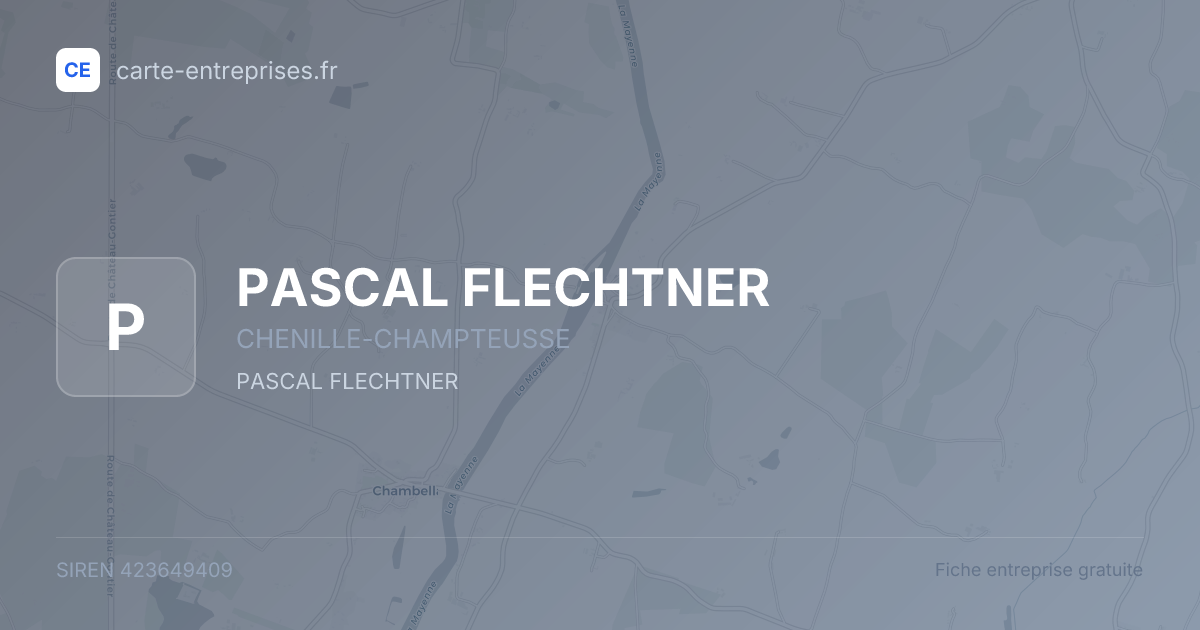 PASCAL FLECHTNER — 423649409 — fiche entreprise