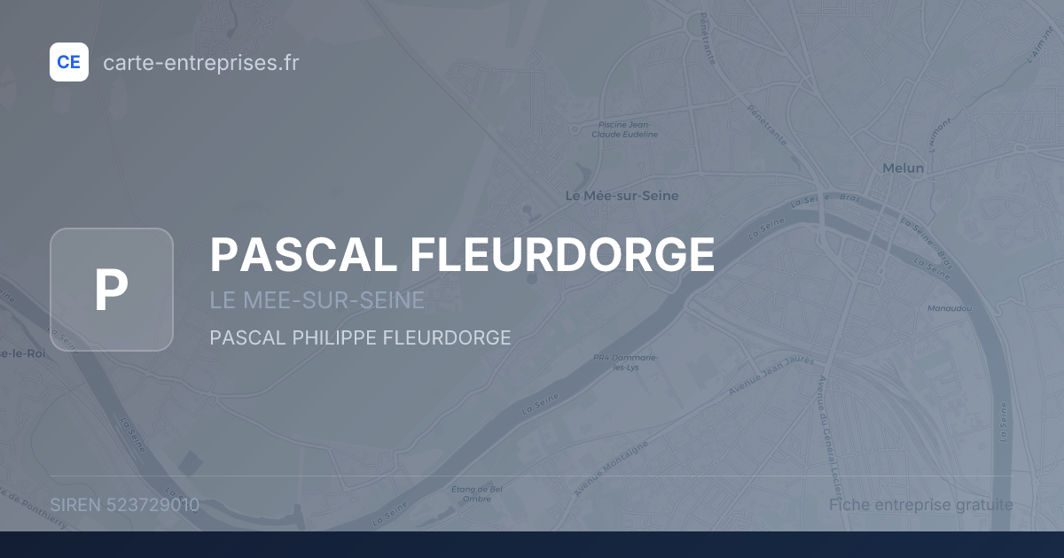 PASCAL FLEURDORGE — 523729010 — fiche entreprise