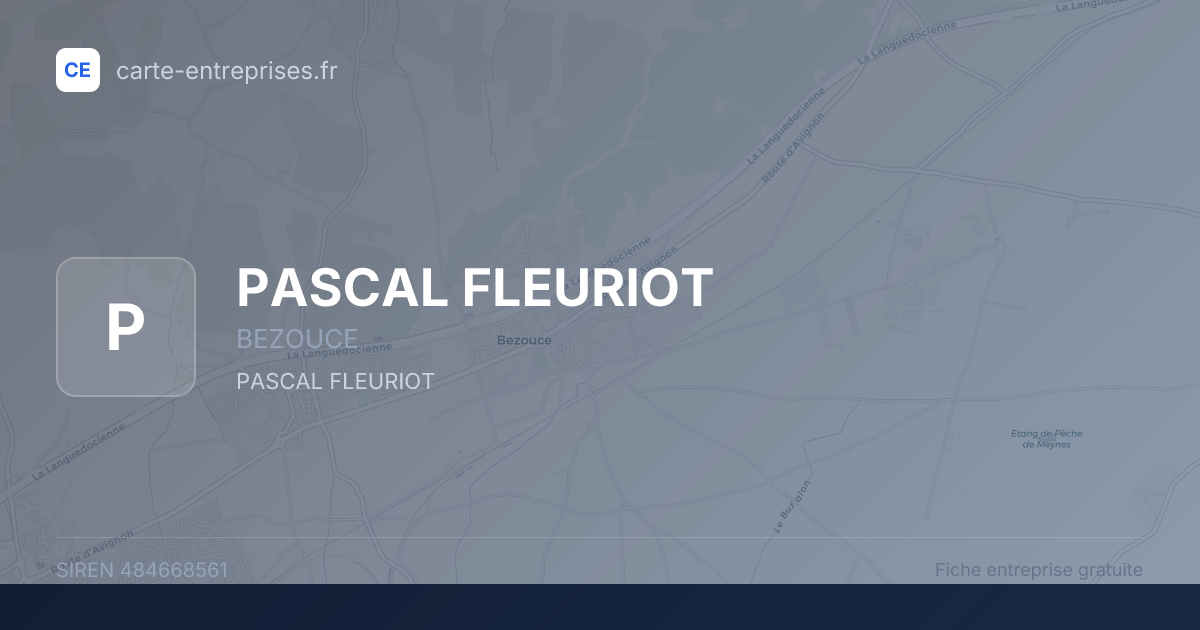 PASCAL FLEURIOT — 484668561 — fiche entreprise