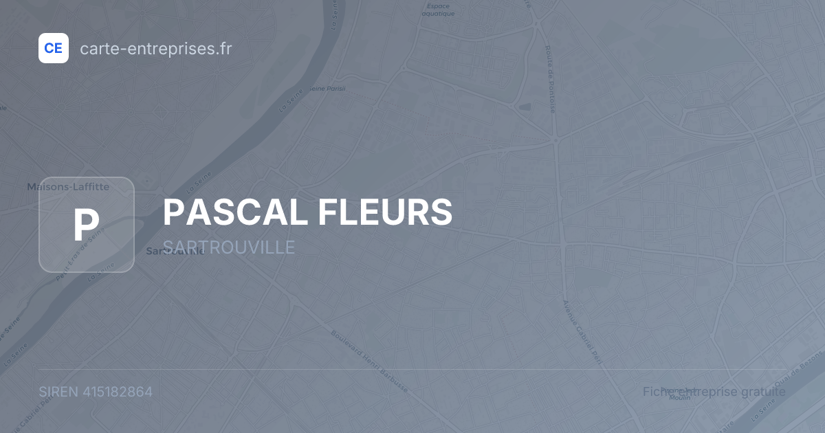 PASCAL FLEURS — 415182864 — fiche entreprise