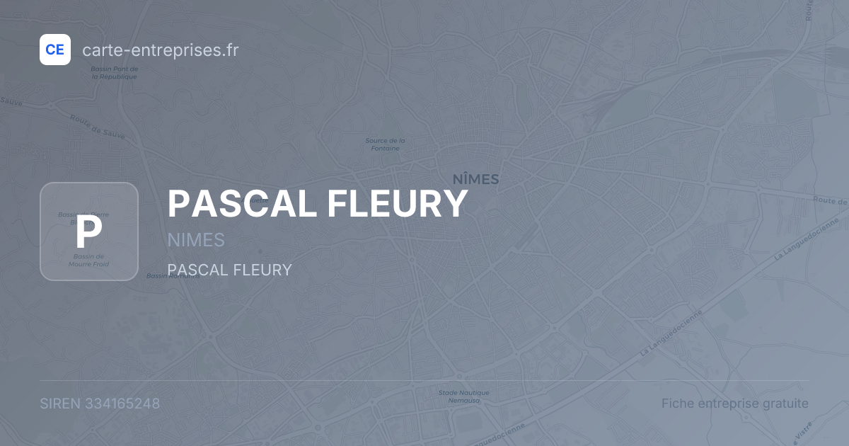 PASCAL FLEURY — 334165248 — fiche entreprise