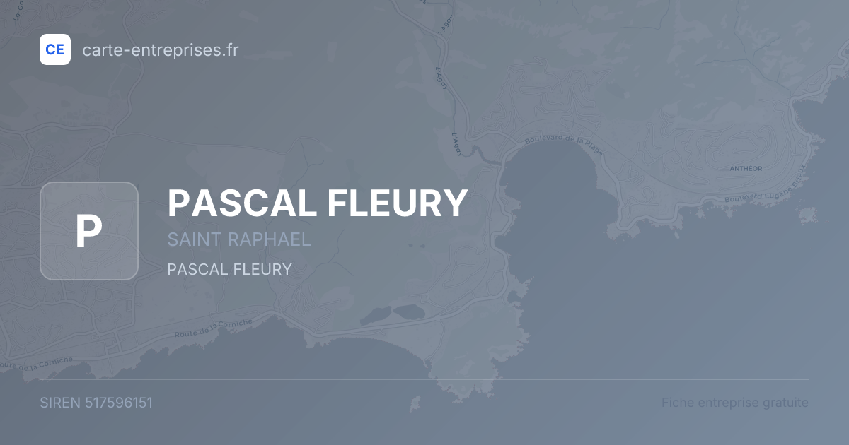 PASCAL FLEURY — 517596151 — fiche entreprise
