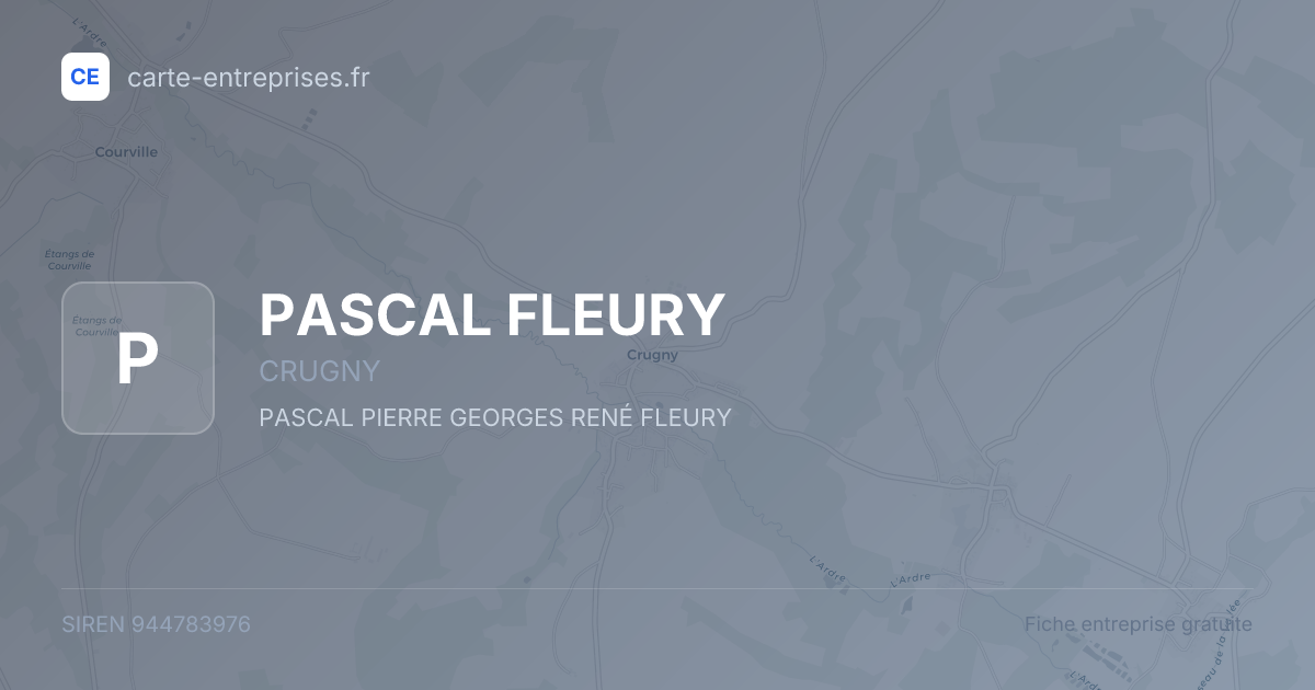 PASCAL FLEURY — 944783976 — fiche entreprise