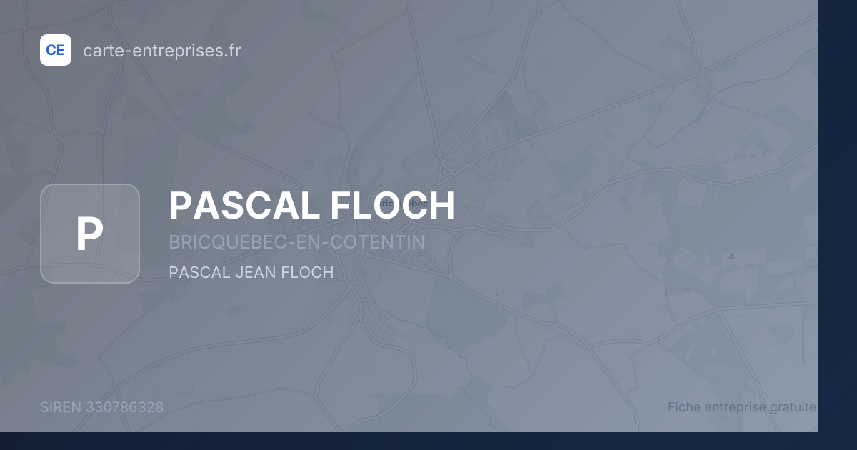 PASCAL FLOCH — 330786328 — fiche entreprise