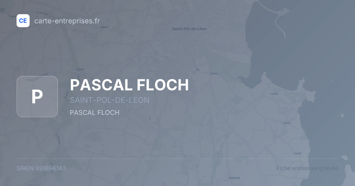 PASCAL FLOCH — 991896143 — fiche entreprise