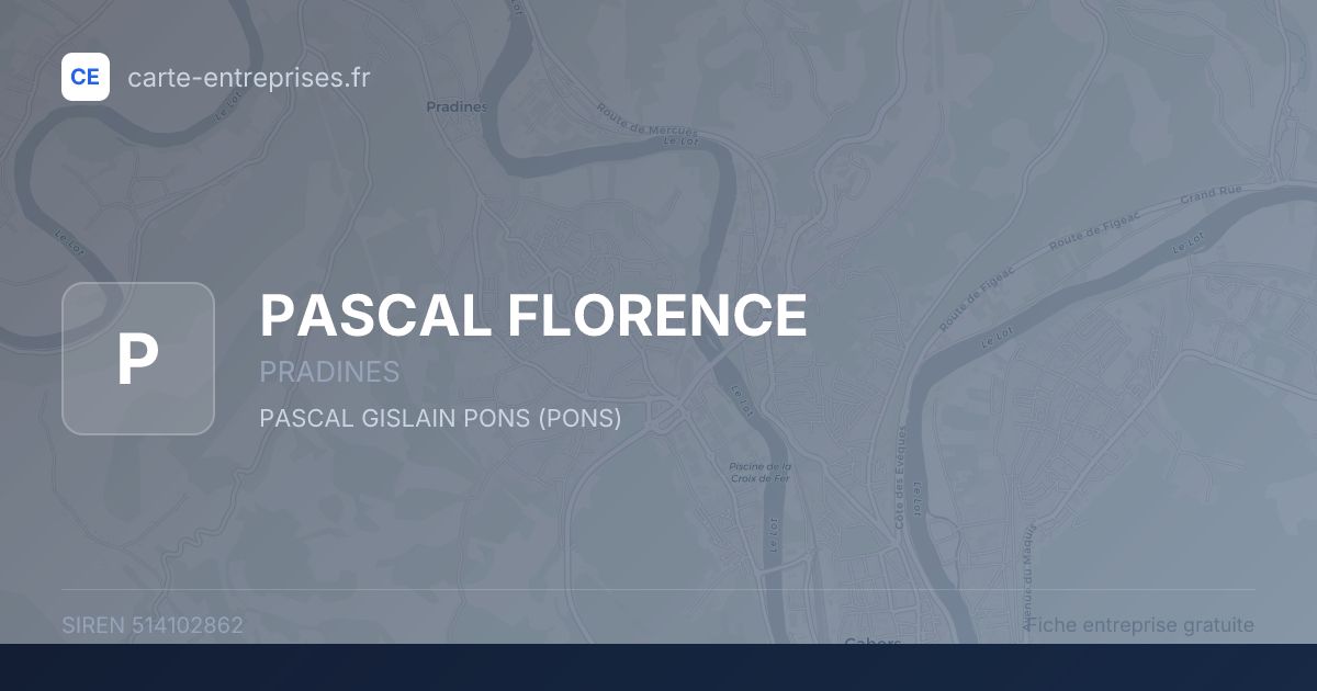 PASCAL FLORENCE — 514102862 — fiche entreprise