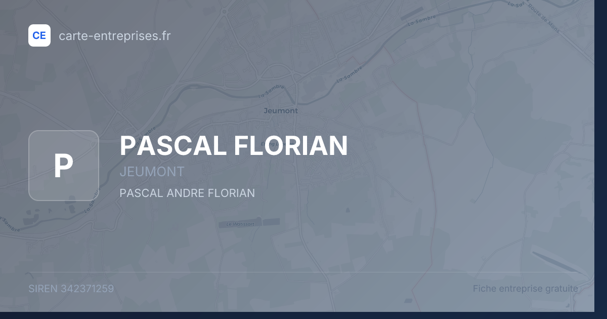 PASCAL FLORIAN — 342371259 — fiche entreprise