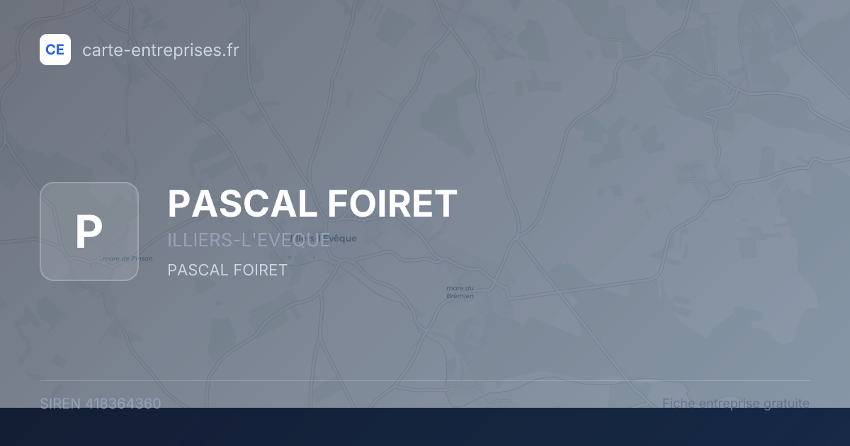 PASCAL FOIRET — 418364360 — fiche entreprise
