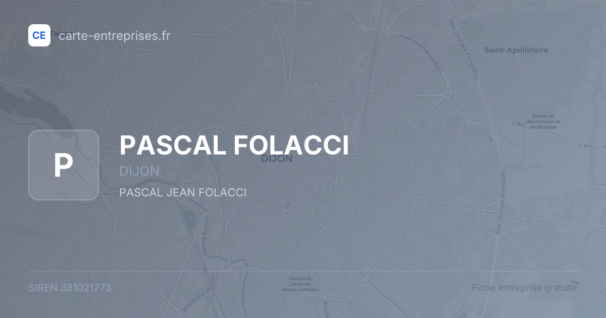 PASCAL FOLACCI — 381021773 — fiche entreprise