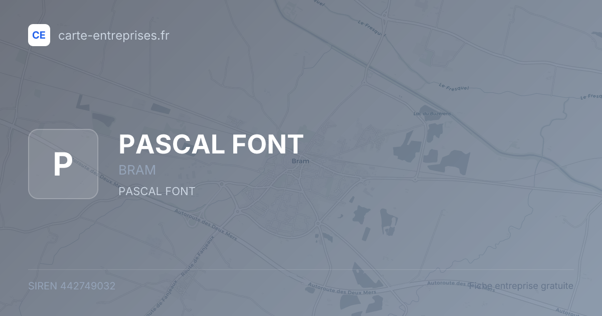 PASCAL FONT — 442749032 — fiche entreprise