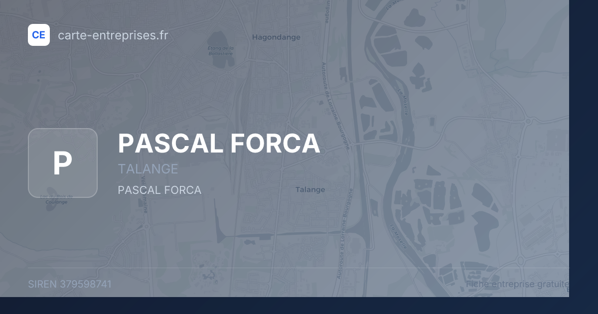 PASCAL FORCA — 379598741 — fiche entreprise
